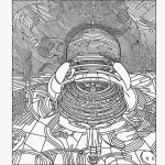 Black and white line art of aliens and UFOs, featuring clean outlines and blank fill areas, perfect for coloring enthusiasts.