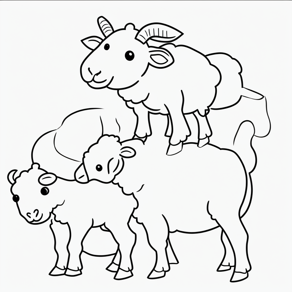 Adorable Baby Animal Line Art for Coloring Fun