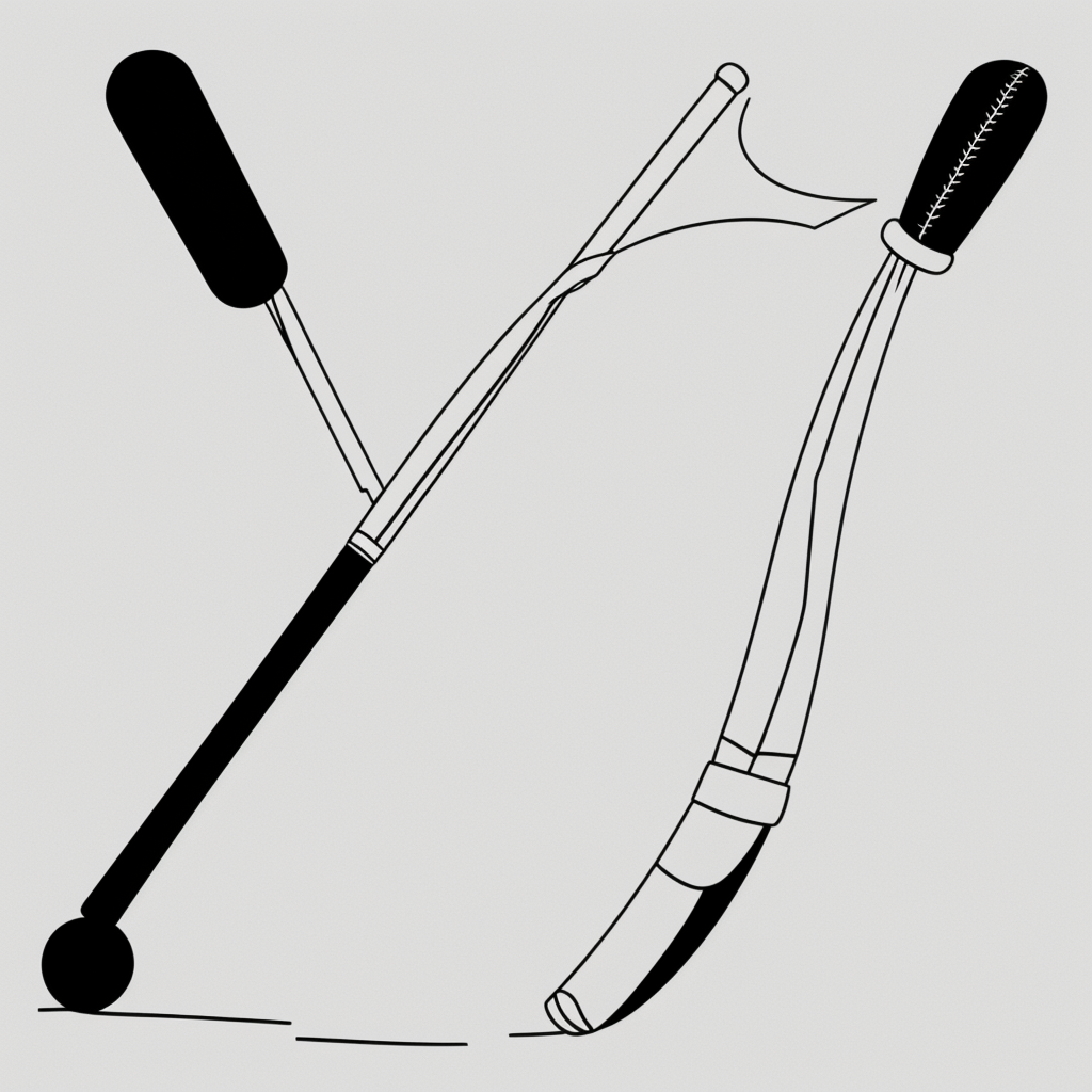 Color Your World: Baseball Bat and Ball Line Art Fun