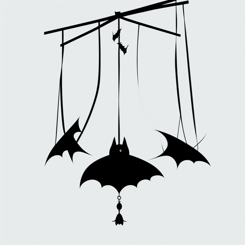 Bat Line Art: Simple Outlines for Coloring Books