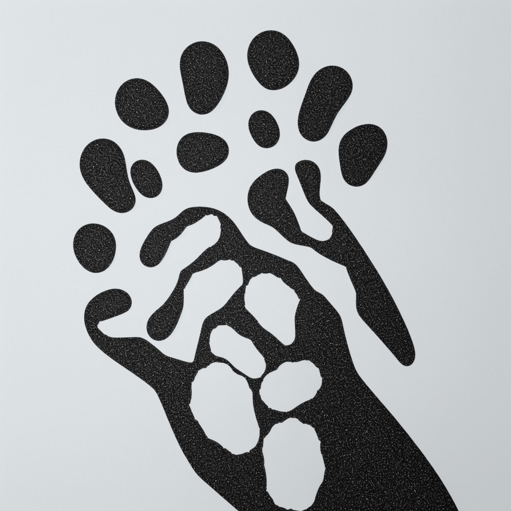 Explore Bear Waving Paw in Coloring Book Line Art