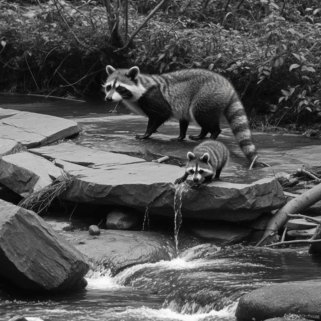 Explore Black and White Raccoon Coloring Pages