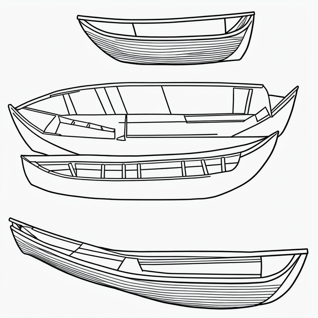 Exploring Canoe Line Art for Coloring Book Enthusiasts