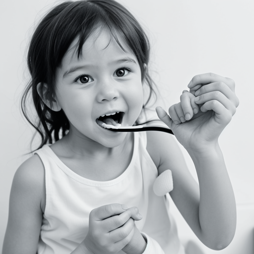 Creative Child Toothbrushing Line Art for Coloring Fun