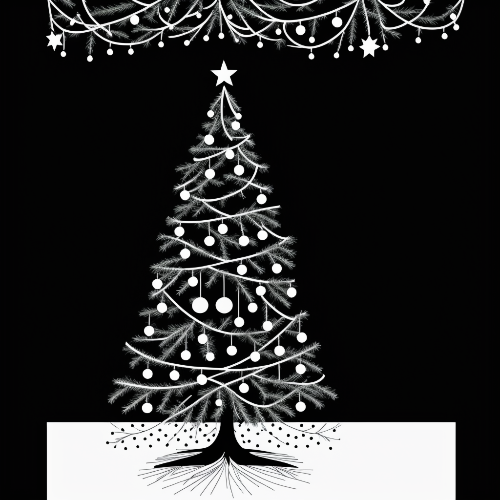 Outline Christmas Tree Ornaments for Coloring Fun