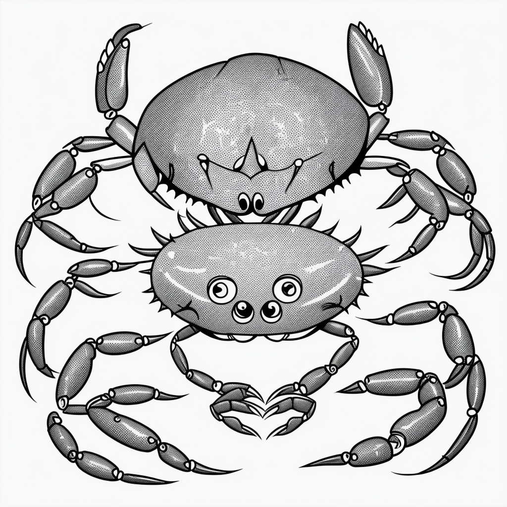 Crab Coloring Book: Simple Line Art for Creativity