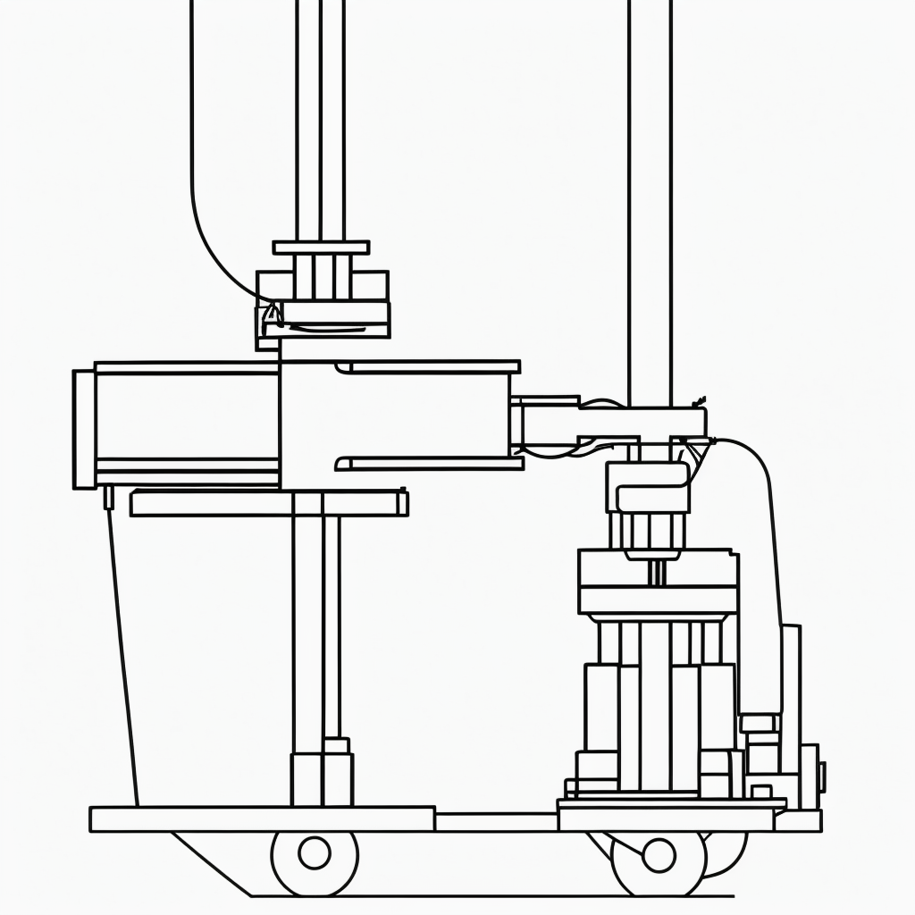 Crane Lifting Block Line Art for Coloring Enthusiasts