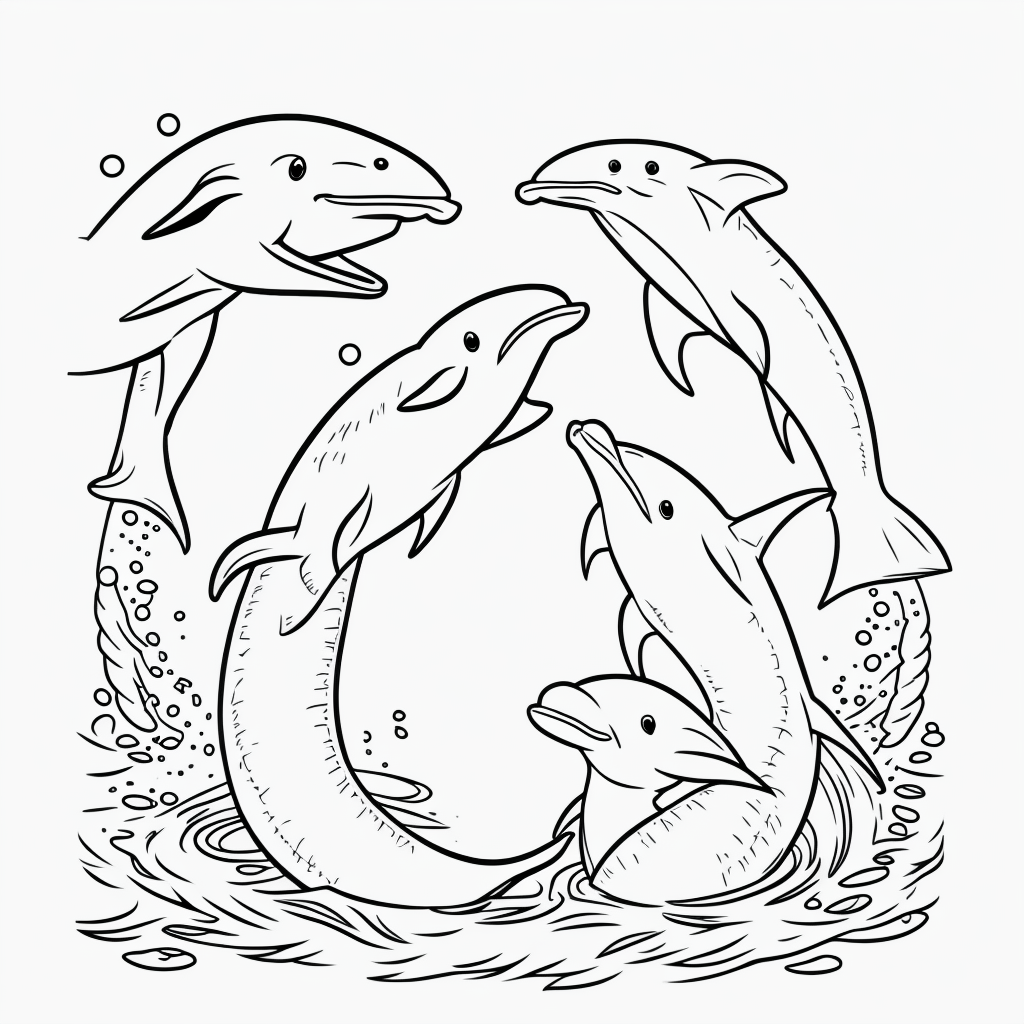 Discover Dolphin Family Coloring Book Fun