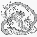 Line art of a dragon breathing a tiny flame, perfect for coloring books, with clear outlines and blank fill areas, designed in black and white.