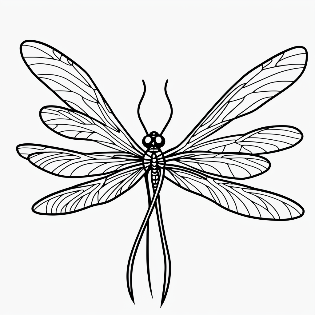 Explore Dragonfly Cartoon Outlines for Coloring Fun