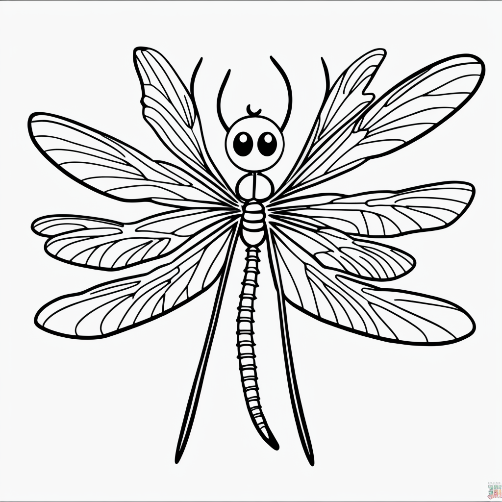 Dragonfly Coloring Book Art: Simple Line Art for Creativity