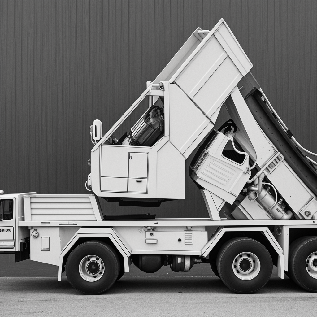 Explore Dump Truck Cartoon Line Art for Coloring Fun