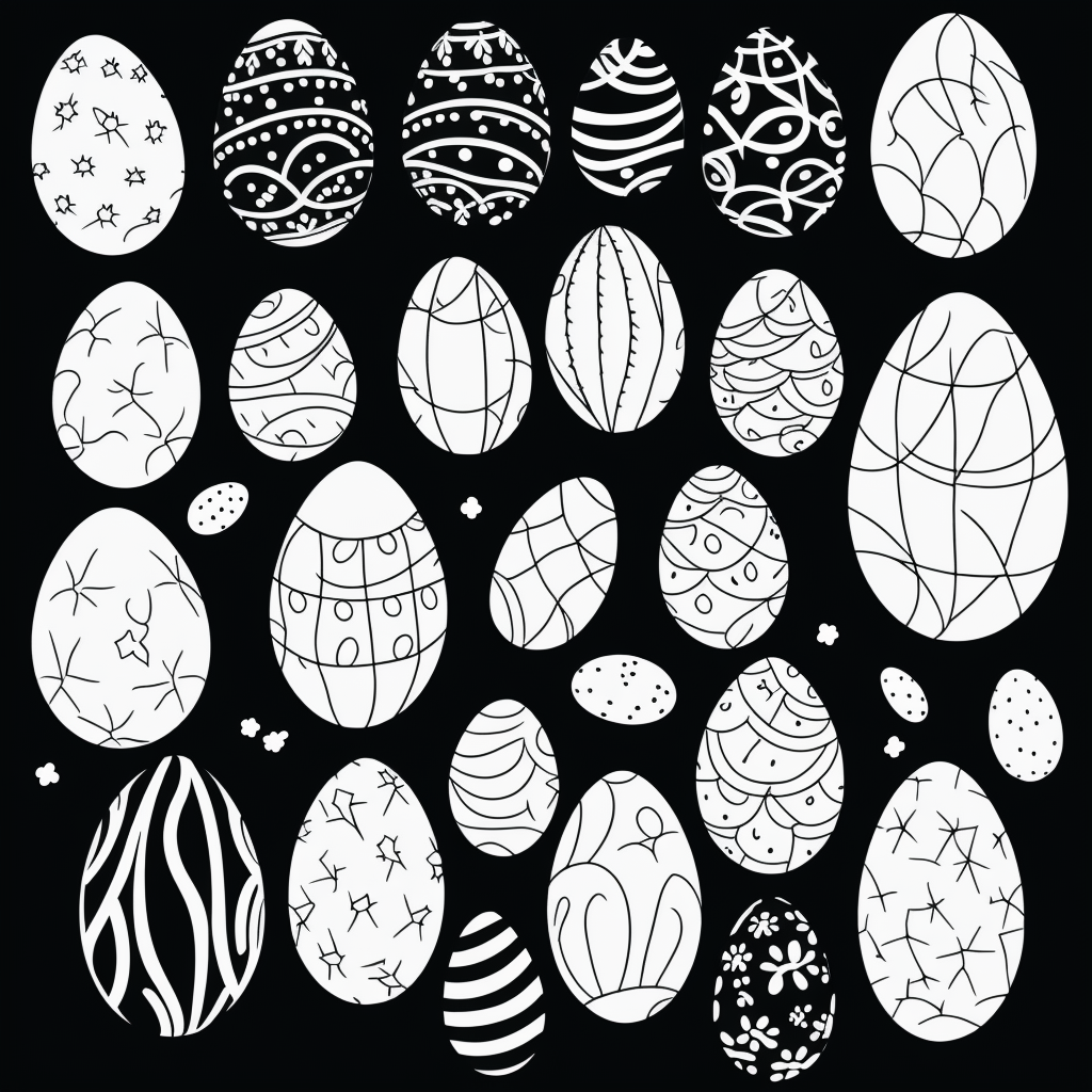 Create Stunning Easter Egg Line Art for Coloring Fun