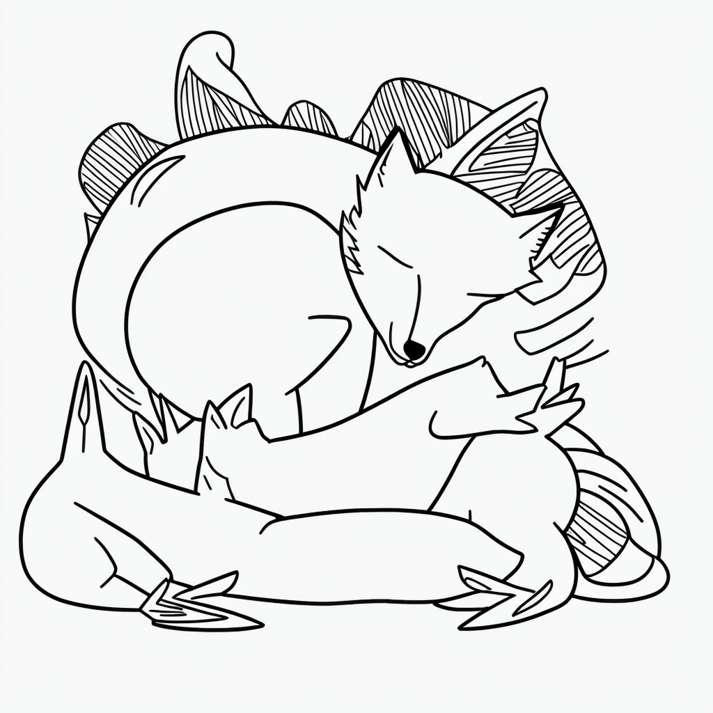 Discover Stunning Fox Line Art for Coloring Fun