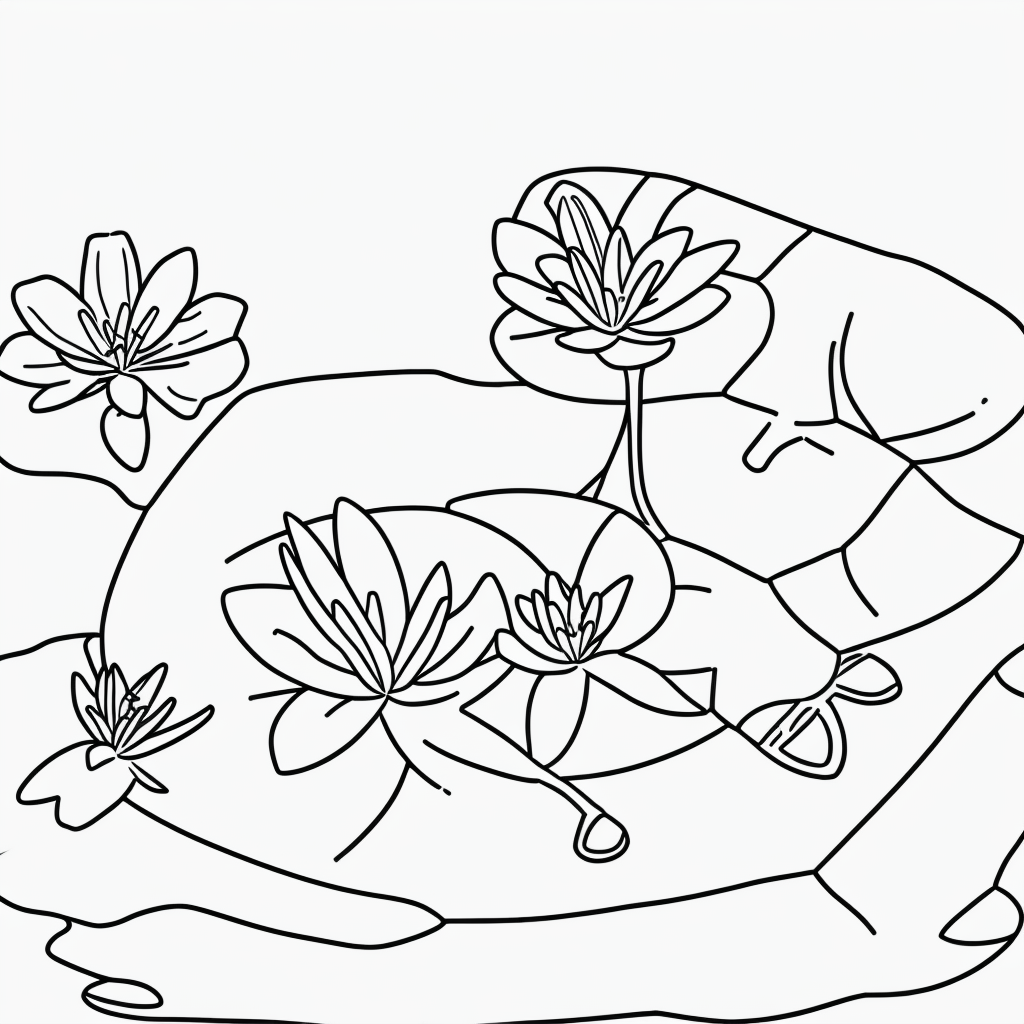 Printable Frog Line Art: Simple Black and White Design