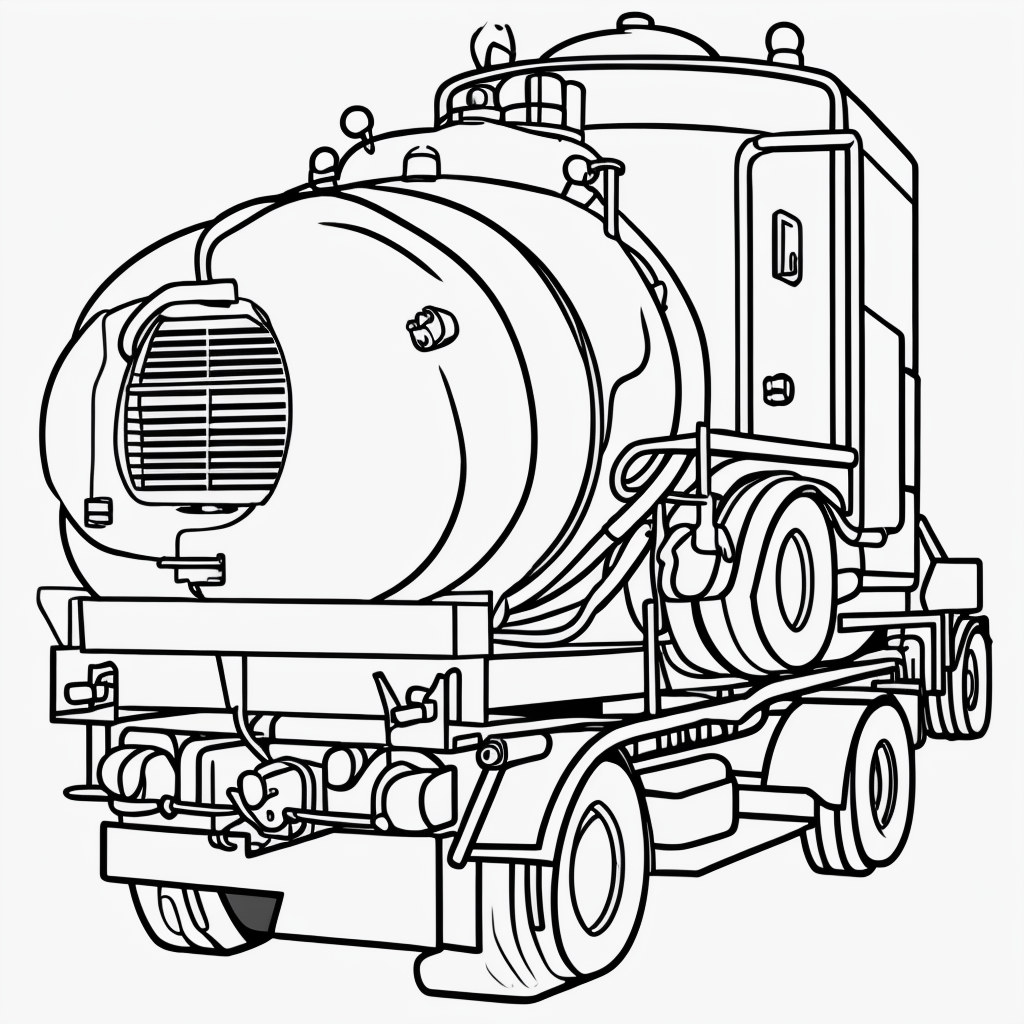 Explore Fuel Tanker Truck Outlines for Coloring Fun