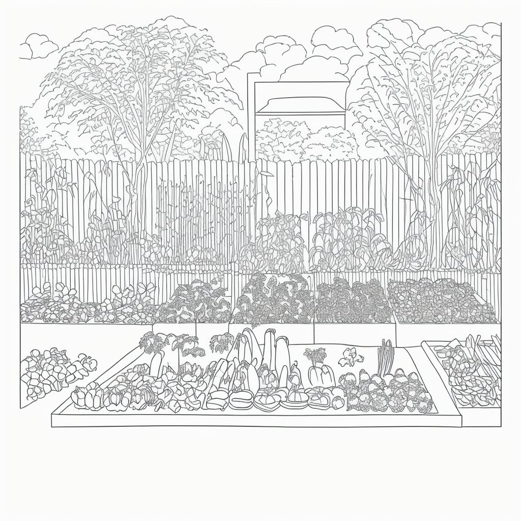 Explore Stunning Garden Vegetables Line Art Designs