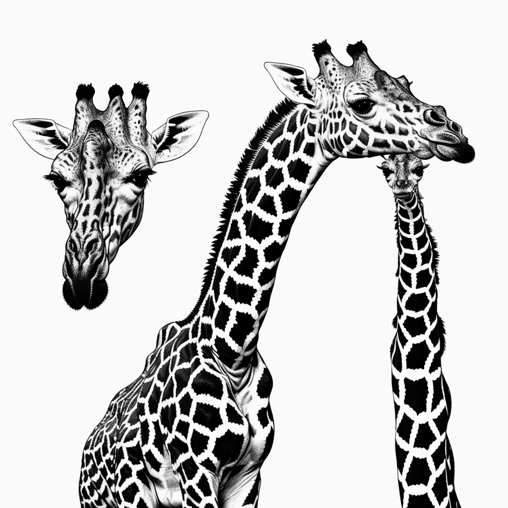 Explore Giraffe Line Art for Coloring Books Today