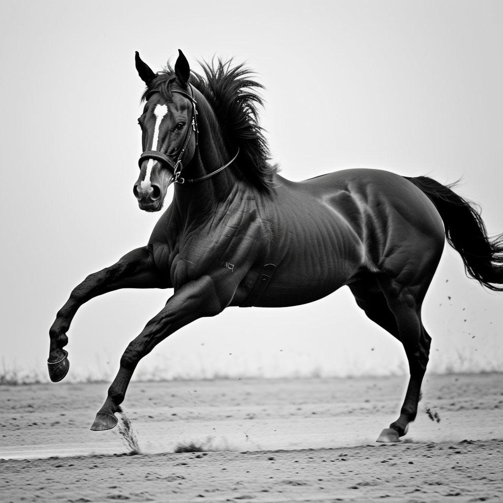 Outline Horse Art: Coloring Book Style Designs