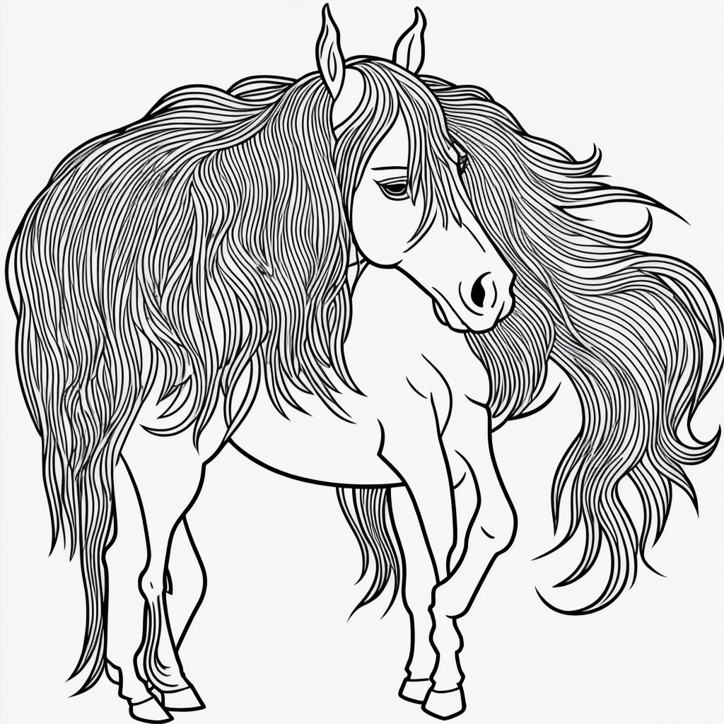 Horse Line Art: Beautiful Outlines for Coloring Fun