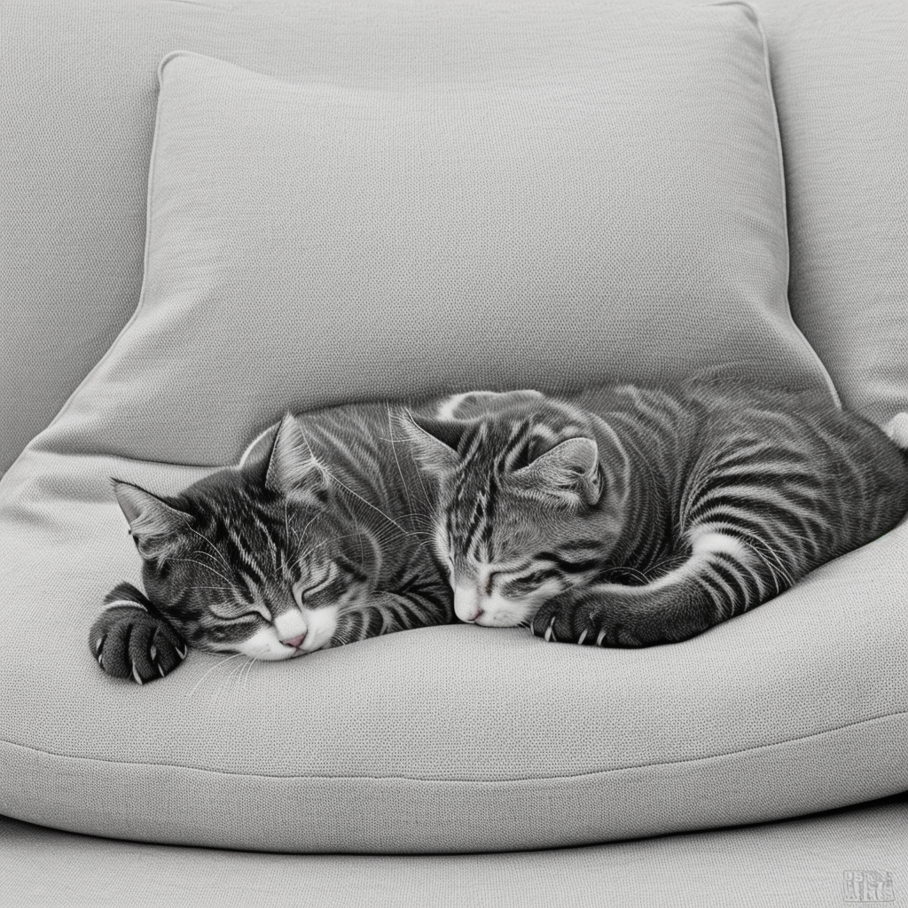 Charming Kitten Coloring Page: Relax with Art Therapy