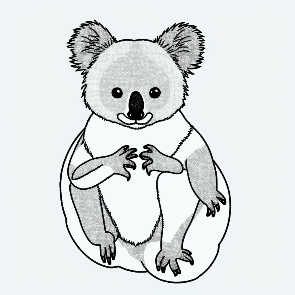 Create Stunning Koala Line Art for Coloring Fun