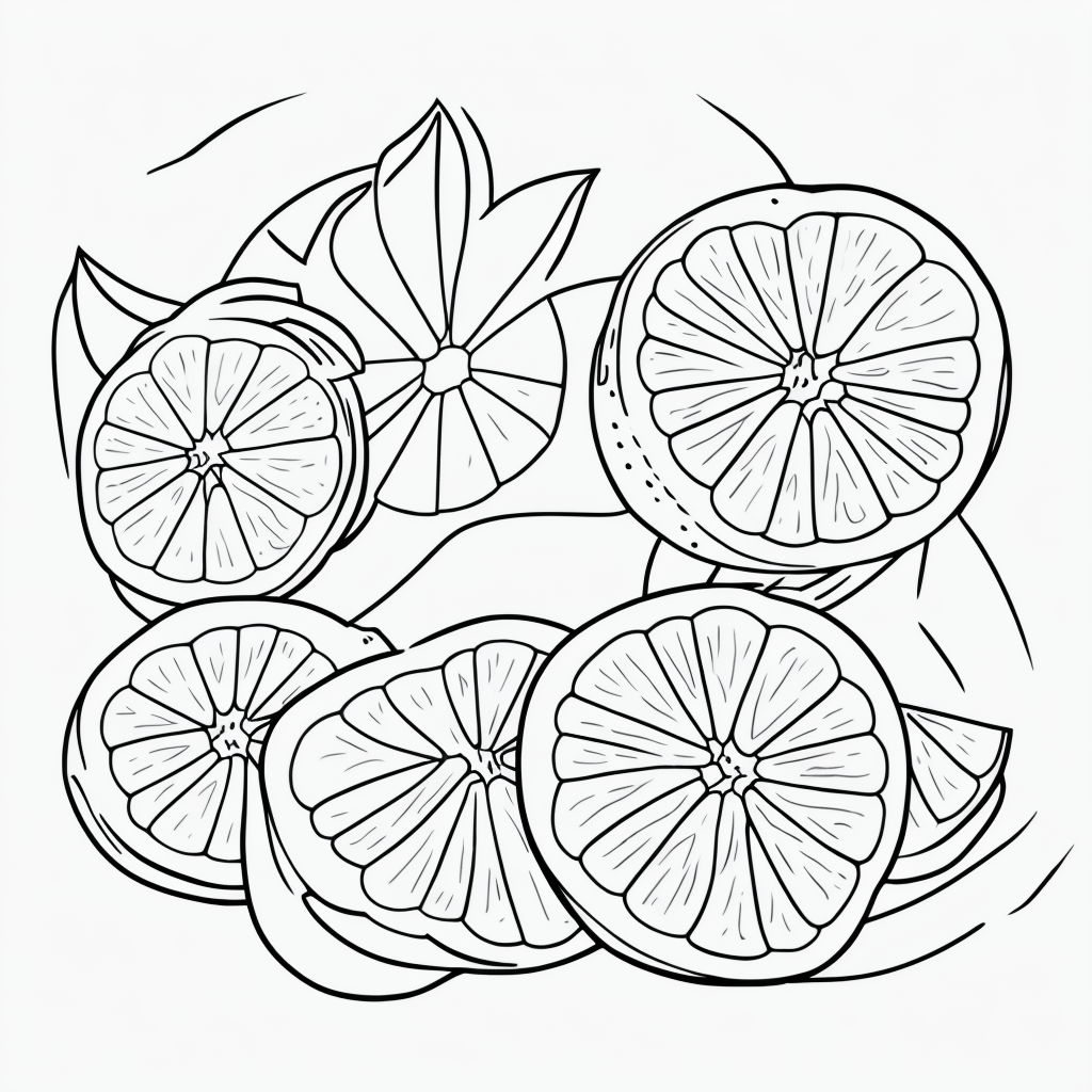Explore Lemon Cartoon Outlines for Coloring Fun