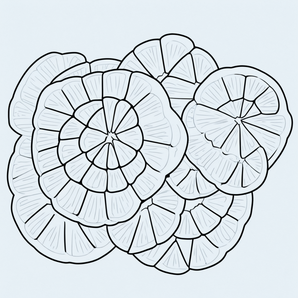 Lemon Cartoon Line Art for Coloring Book Fun