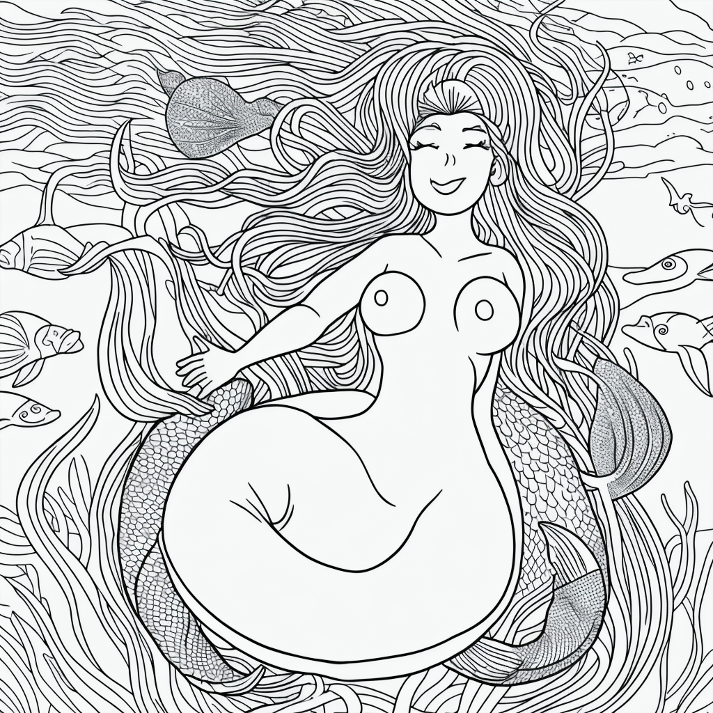 Mermaid Coloring Pages: Simple Outlines for Creativity