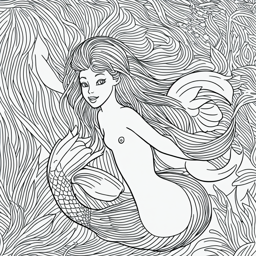 Explore Mermaid Coloring Pages: Under the Sea Art