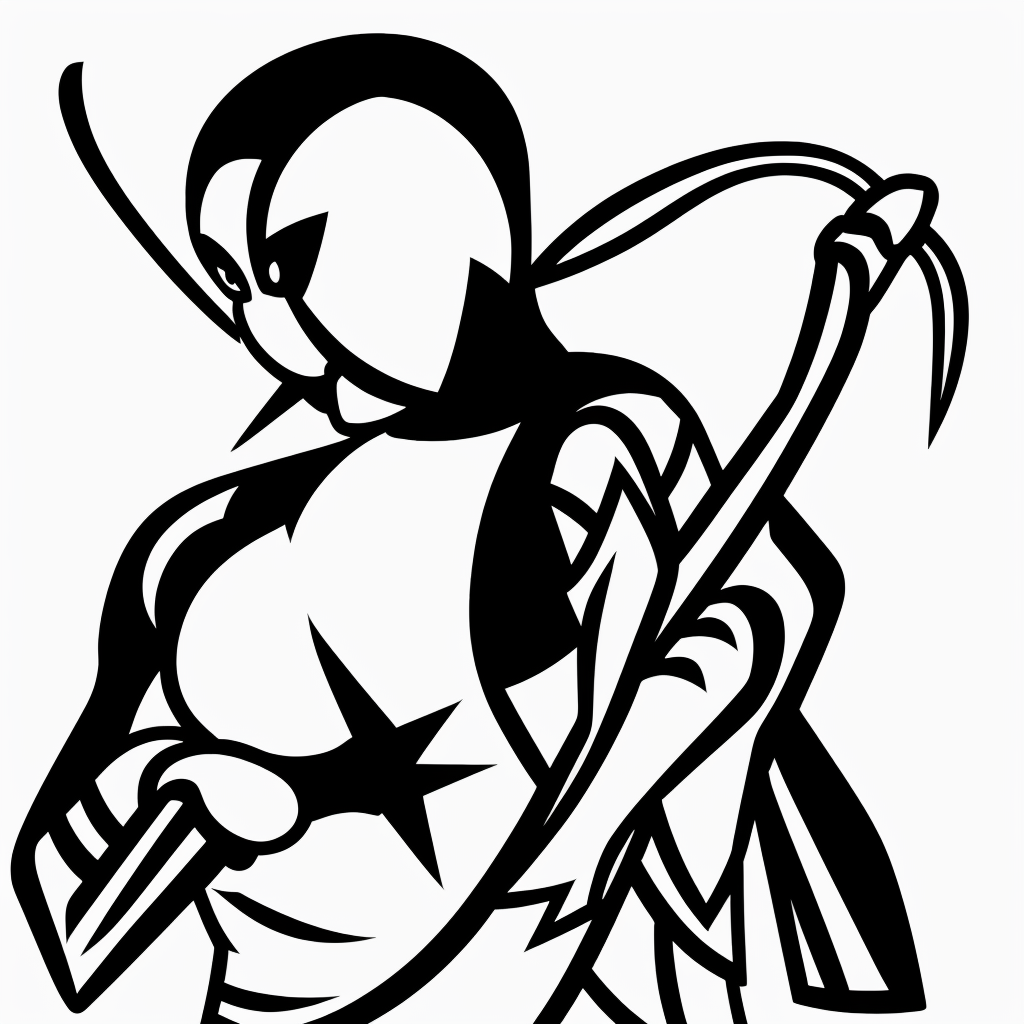 Explore Ninja Cartoon Outlines for Coloring Fun