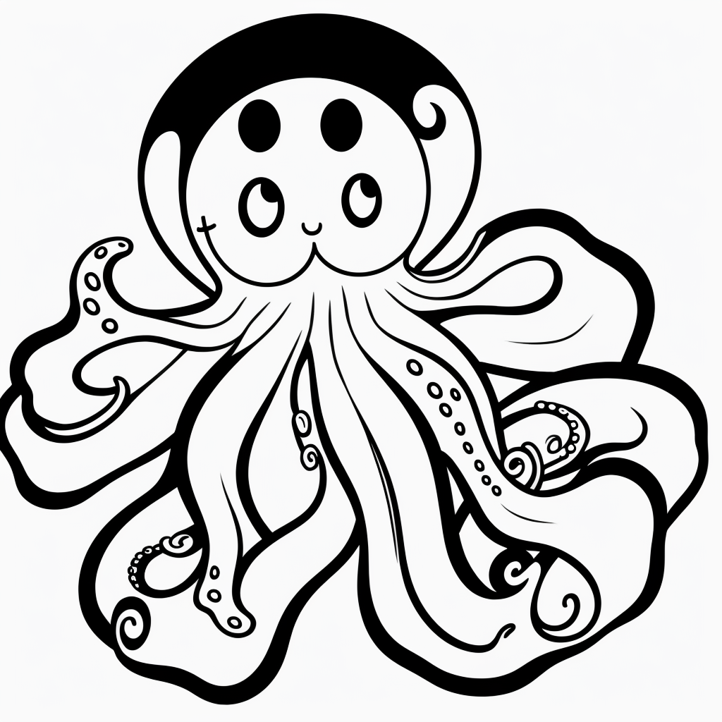 Engage Kids with Octopus Cartoon Coloring Pages