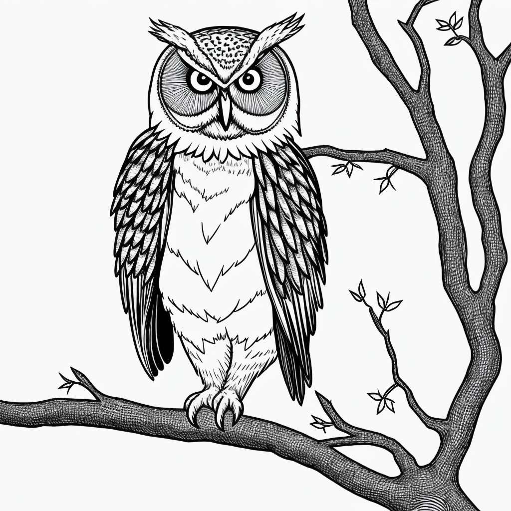 Owl Line Art for Coloring: Unleash Your Creativity