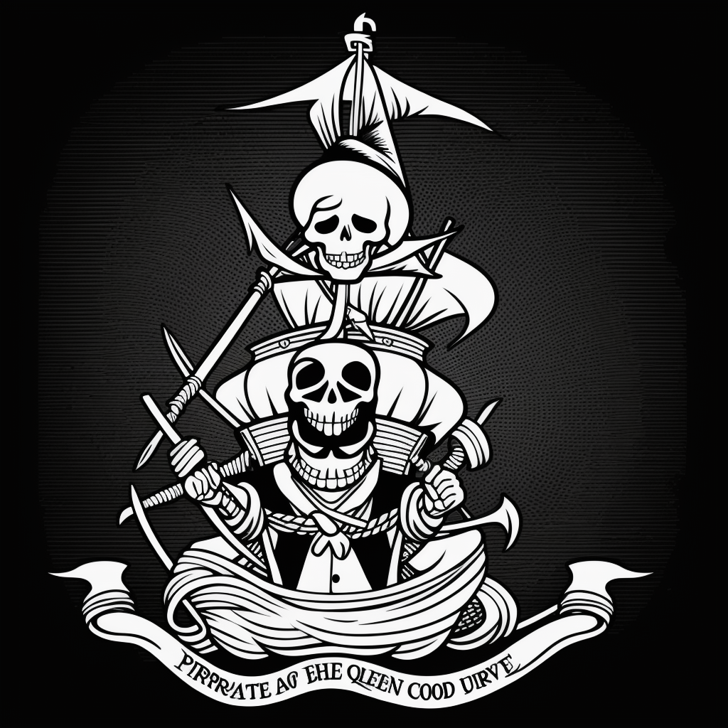 Explore Pirate Cartoon Line Art for Coloring Fun