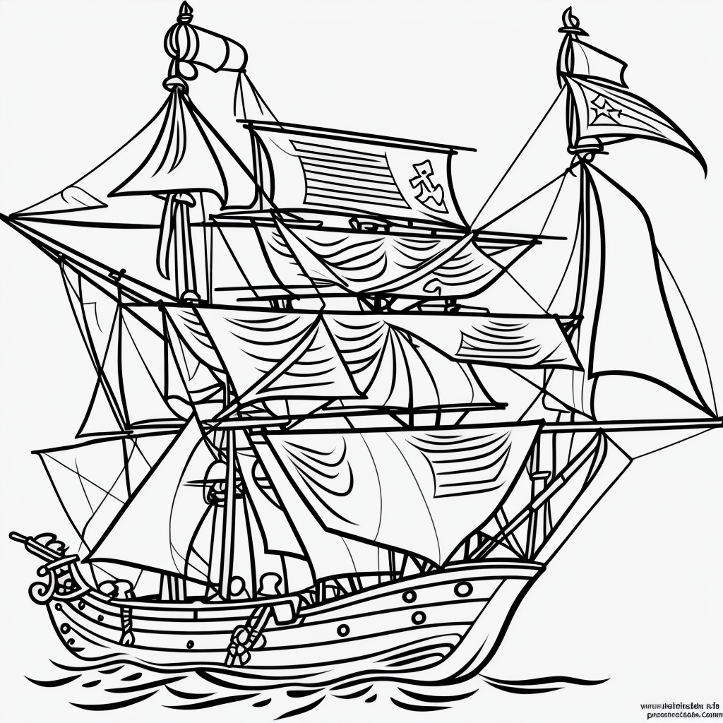Explore Pirate Cartoon Line Art for Coloring Fun