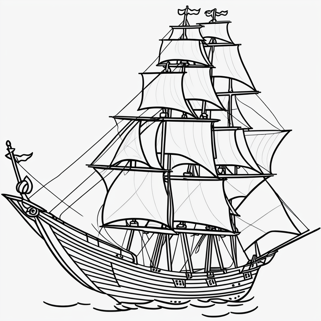 Explore Pirate Ship Cartoons for Coloring Fun