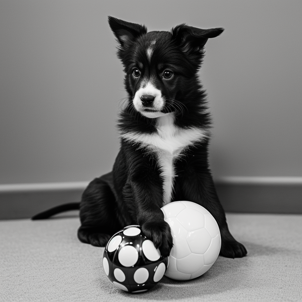 Puppy Coloring Fun: Black and White Pages for Kids