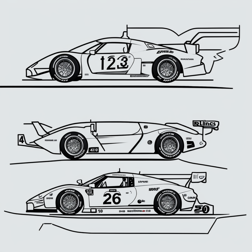 Outline Race Car Designs: Perfect for Coloring Fun