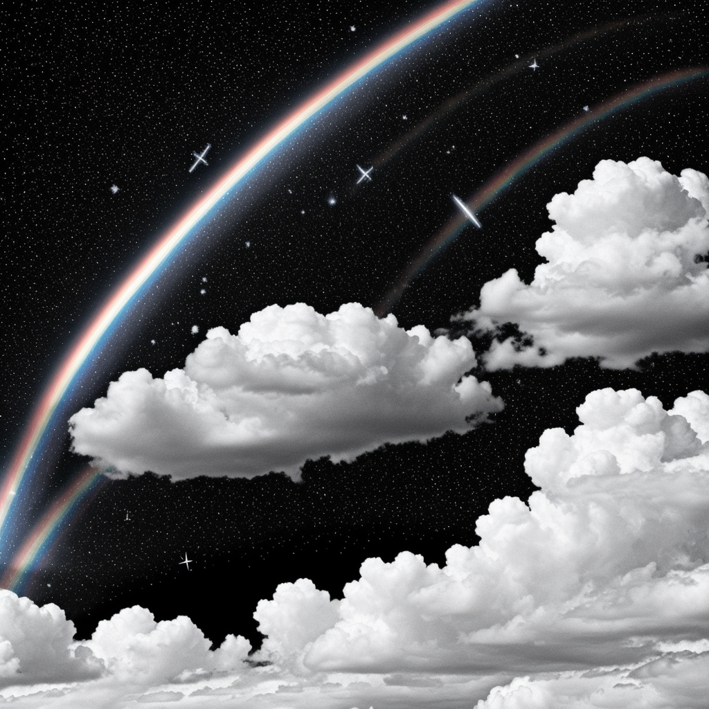 Rainbow and Stars: Coloring Book Line Art Magic