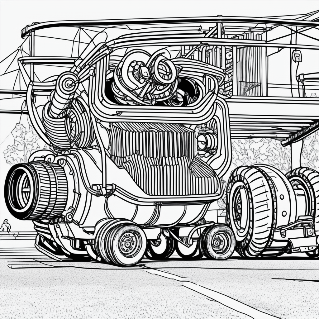 Engage Kids with Road Roller Coloring Book Art