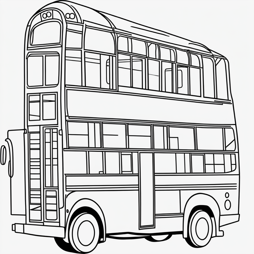 Explore Line Art School Bus Coloring Book Designs