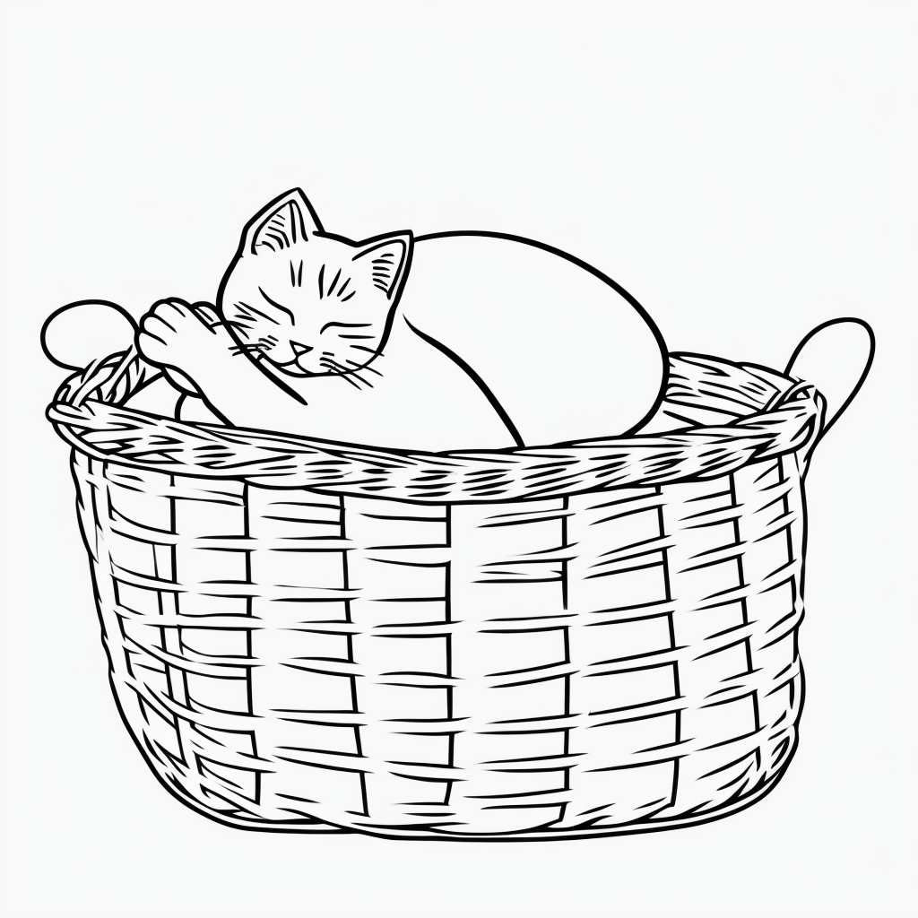 Create Your Own Cat Coloring Page: Simple Line Art Fun