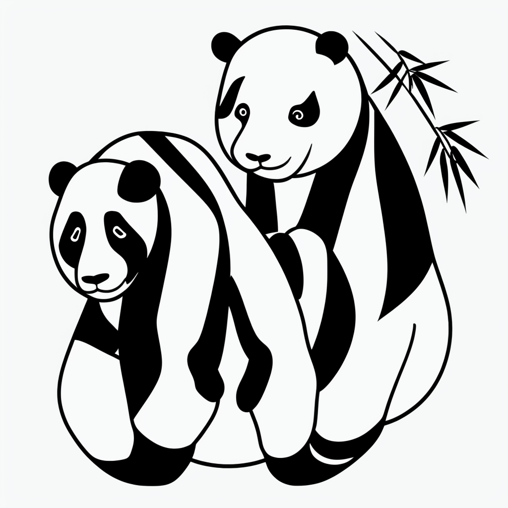 Discover Simple Panda Line Art Coloring Pages