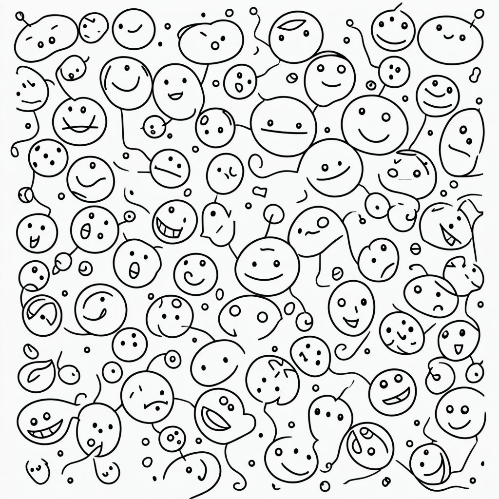 Simple Shapes Coloring Book: Fun Black and White Outlines
