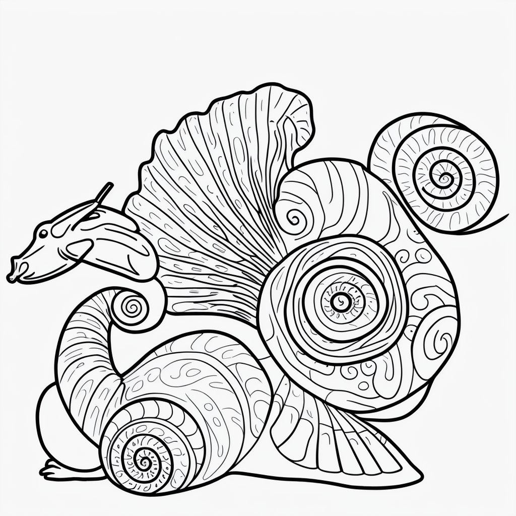 Explore Snail Cartoon Line Art for Coloring Fun