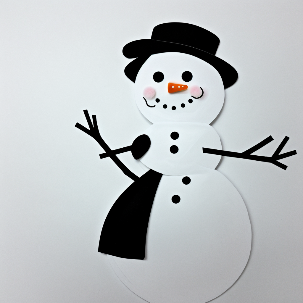 Snowman Line Art: Winter Coloring Book Fun