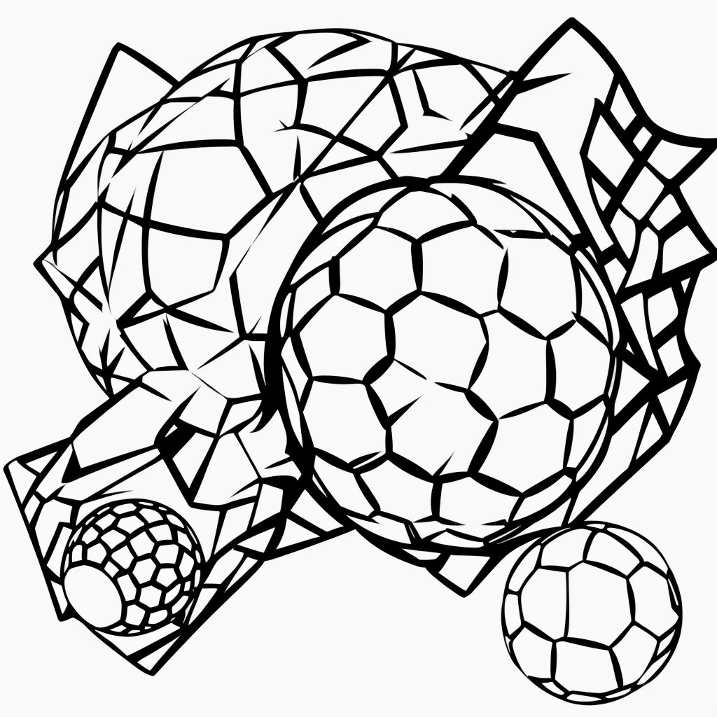 Soccer Ball Cartoon Line Art: Perfect for Coloring Fun