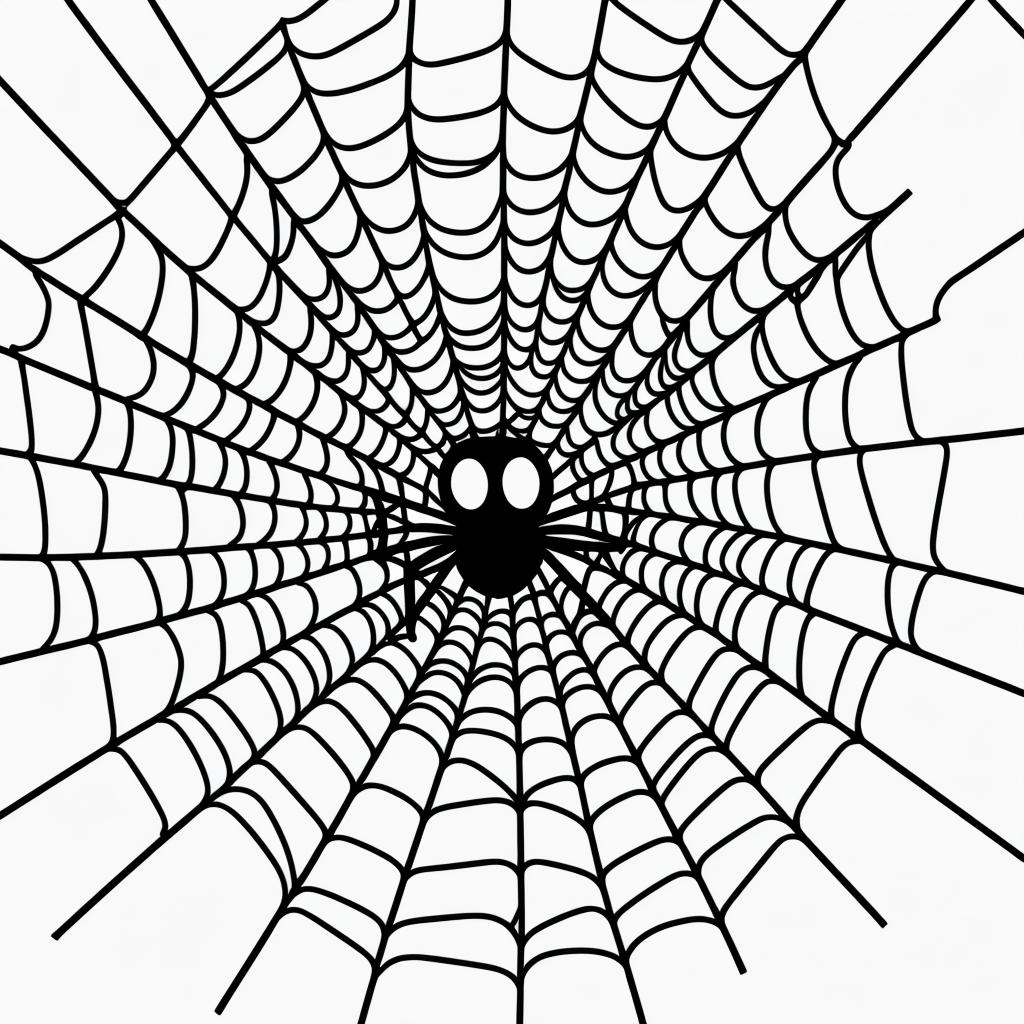 Explore Spider Web Outlines for Coloring Fun