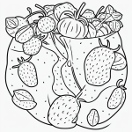 Black and white strawberry cartoon with simple outlines, perfect for coloring book enthusiasts seeking clean, uncolored line art with blank fill areas.