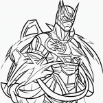 Black and white superhero cartoon line art for coloring book, featuring clean outlines and blank fill areas, perfect for creative coloring without shading.